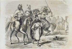 A Moroccan Caravan in the 1860s, engraved by Auguste Trichon